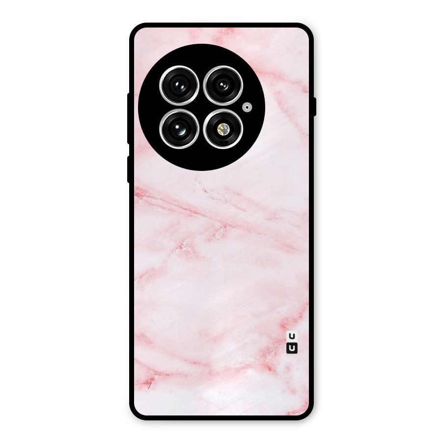Pink Marble Print Metal Back Case for OnePlus 13