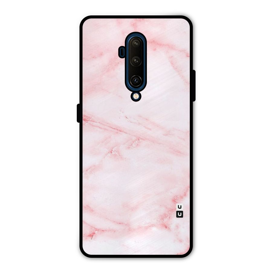 Pink Marble Print Metal Back Case for OnePlus 7T Pro