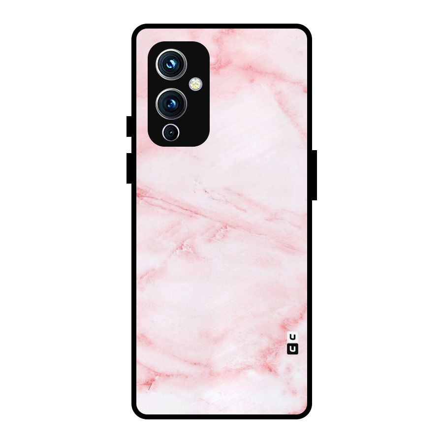 Pink Marble Print Metal Back Case for OnePlus 9