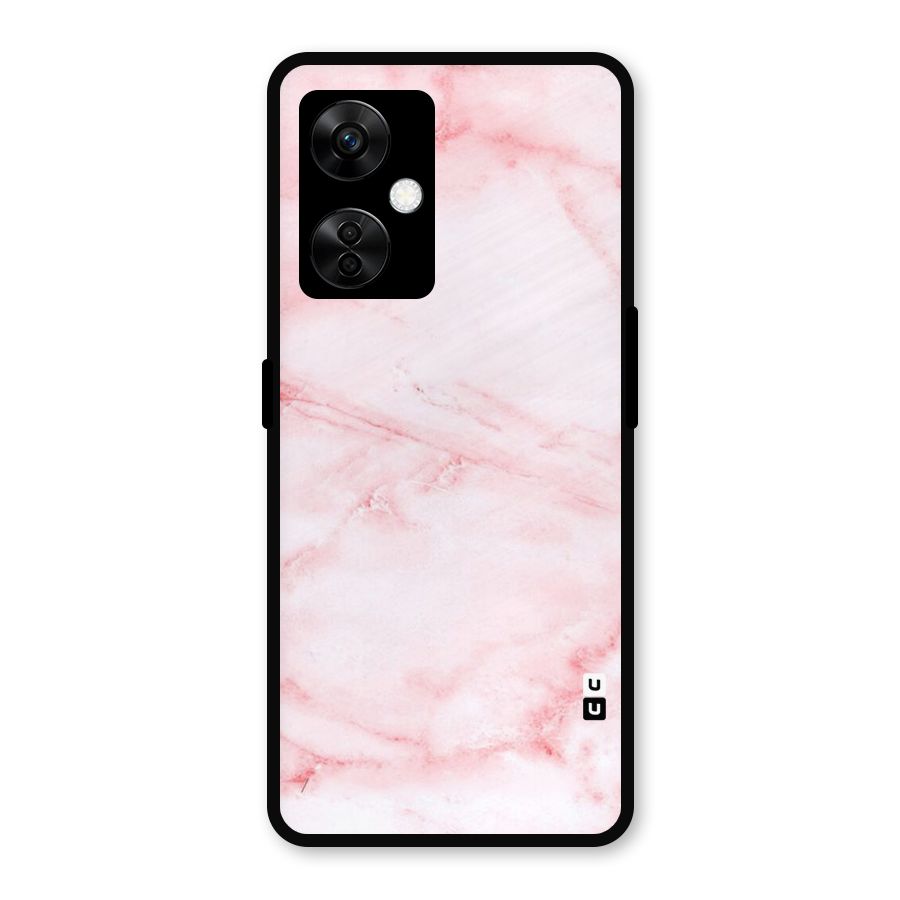 Pink Marble Print Metal Back Case for OnePlus Nord CE 3 Lite