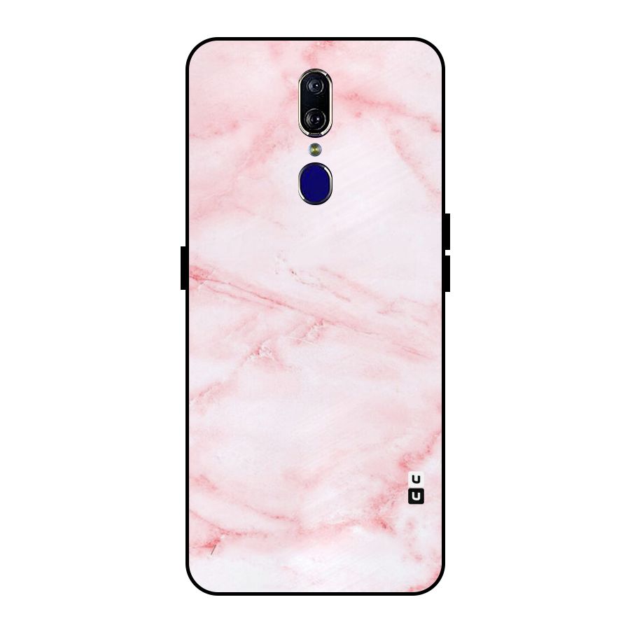 Pink Marble Print Metal Back Case for Oppo F11