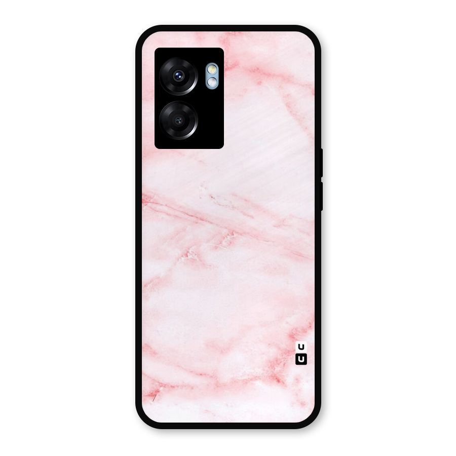 Pink Marble Print Metal Back Case for Oppo K10 (5G)