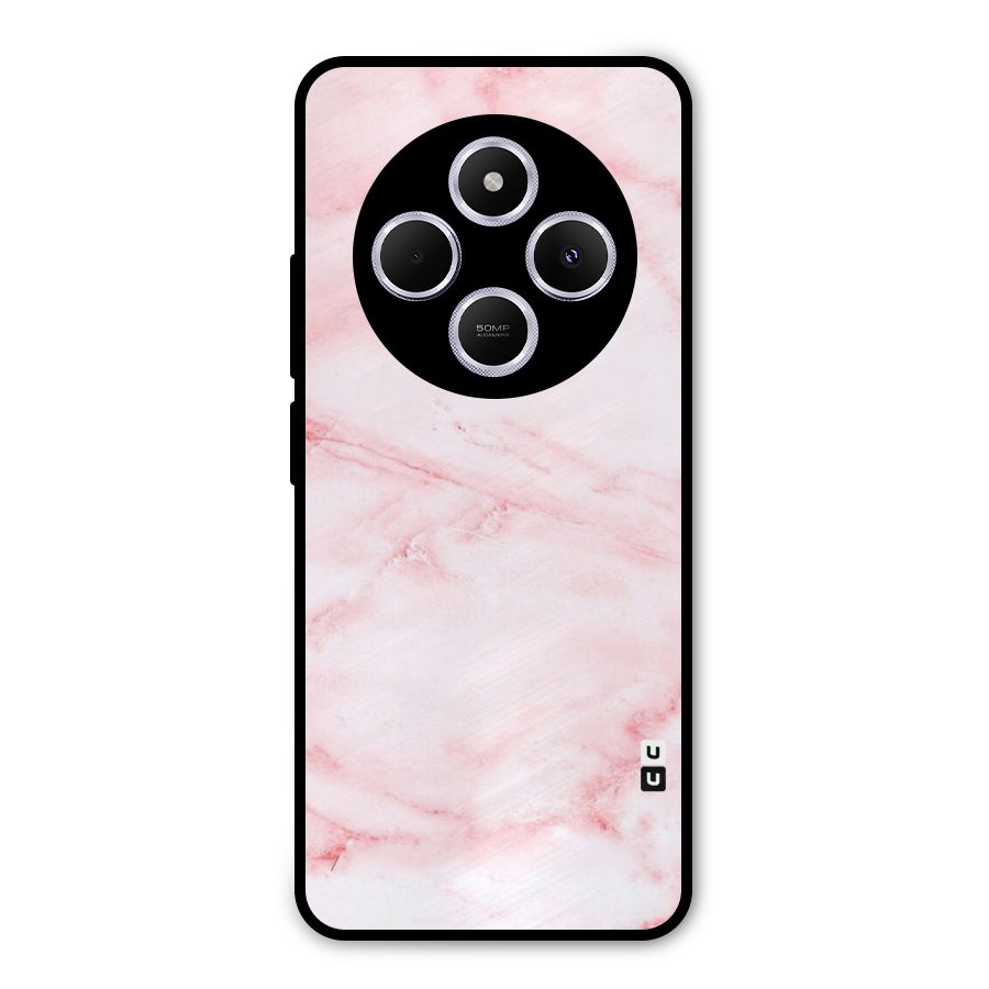 Pink Marble Print Metal Back Case for Poco M7
