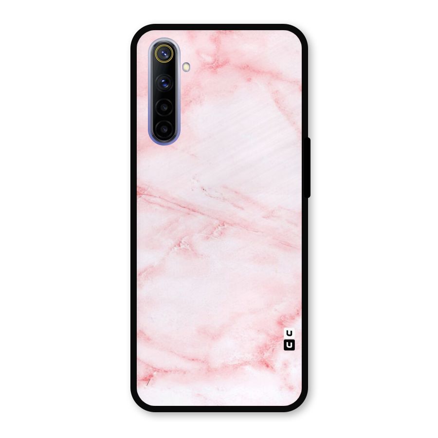 Pink Marble Print Metal Back Case for Realme 6