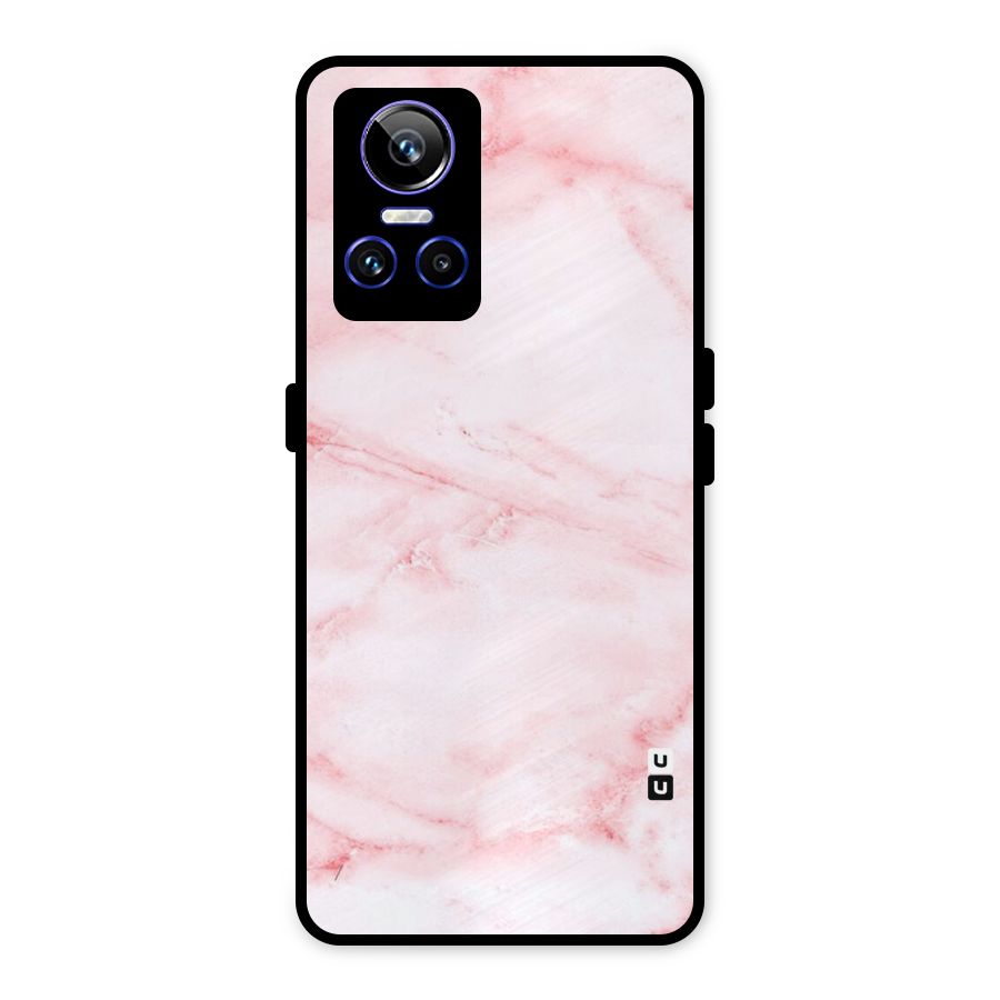Pink Marble Print Metal Back Case for Realme GT Neo 3