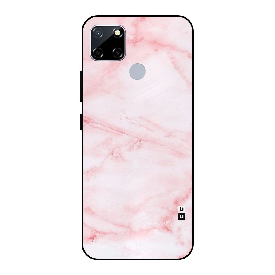 Pink Marble Print Metal Back Case for Realme Narzo 20