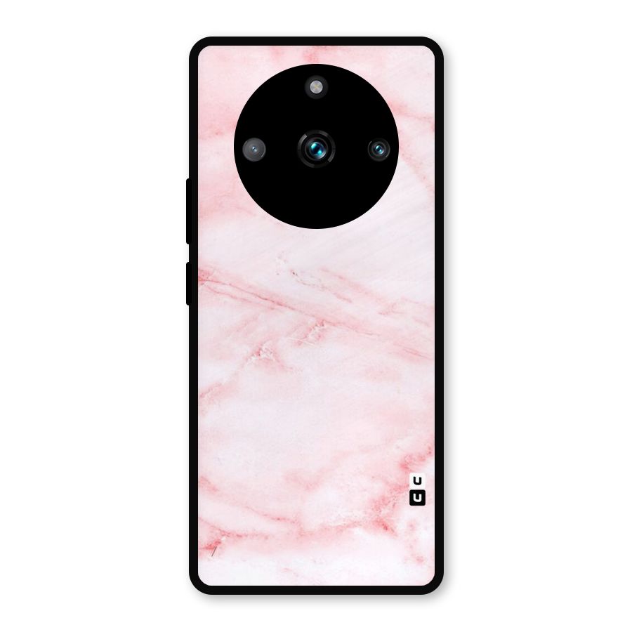 Pink Marble Print Metal Back Case for Realme Narzo 60 Pro