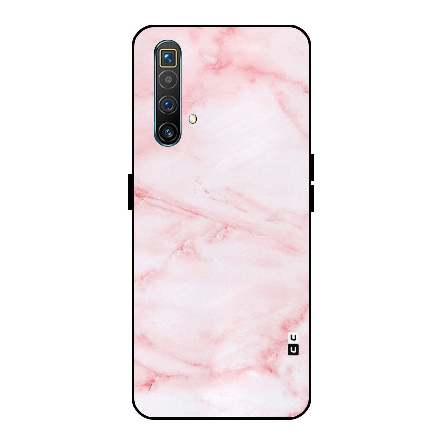Pink Marble Print Metal Back Case for Realme X3 SuperZoom