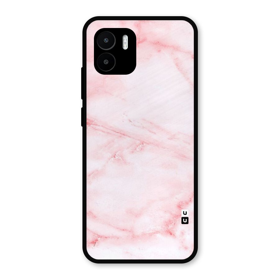 Pink Marble Print Metal Back Case for Redmi A1