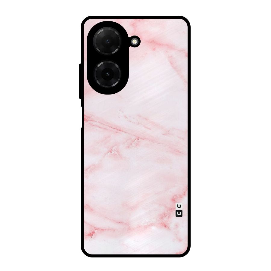 Pink Marble Print Metal Back Case for Redmi A5 4G