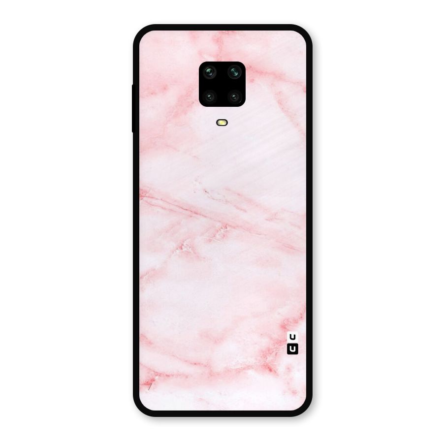 Pink Marble Print Metal Back Case for Redmi Note 10 Lite