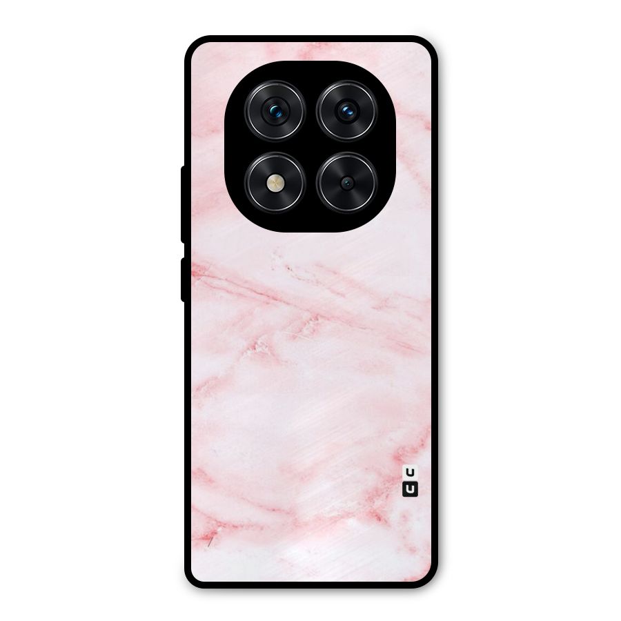 Pink Marble Print Metal Back Case for Redmi Note 14 Pro 5G