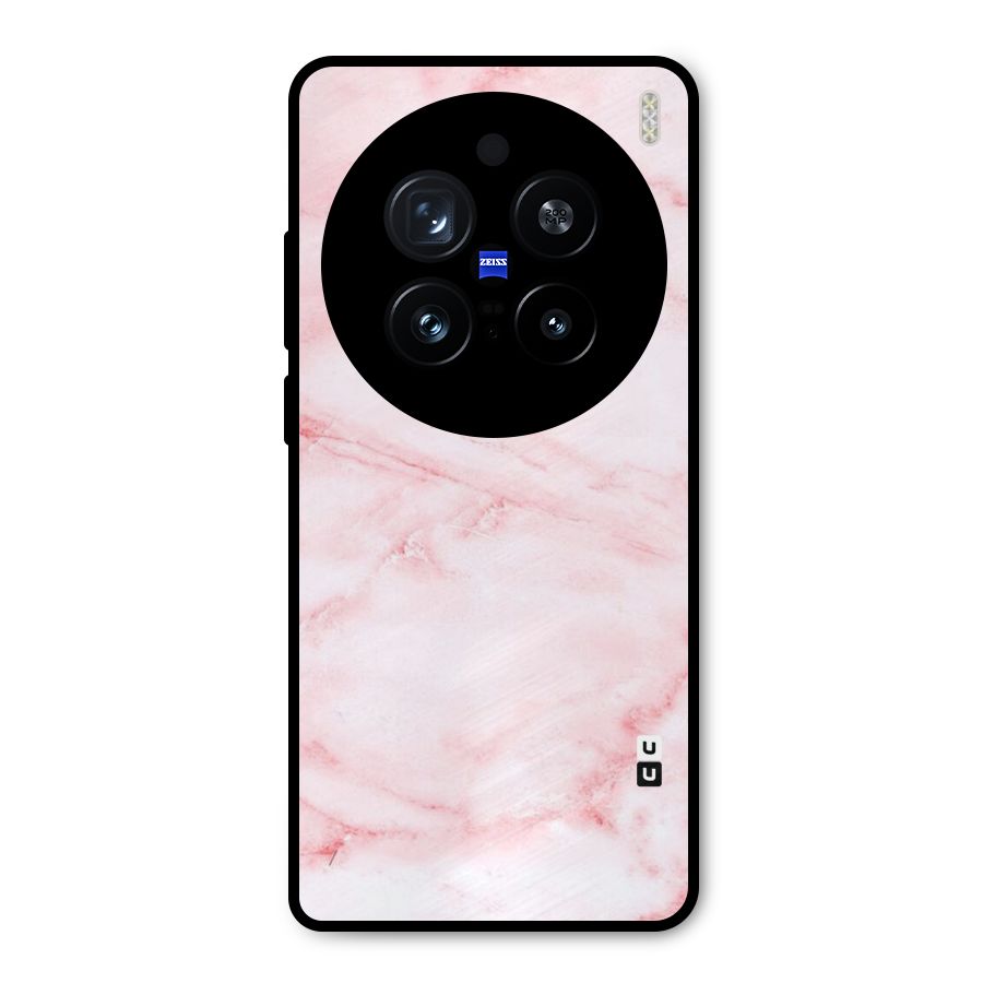 Pink Marble Print Metal Back Case for Vivo X200 Pro