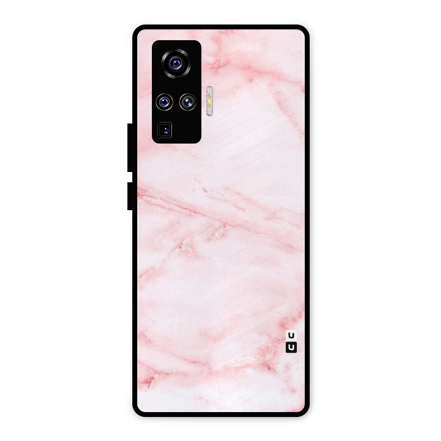 Pink Marble Print Metal Back Case for Vivo X50 Pro