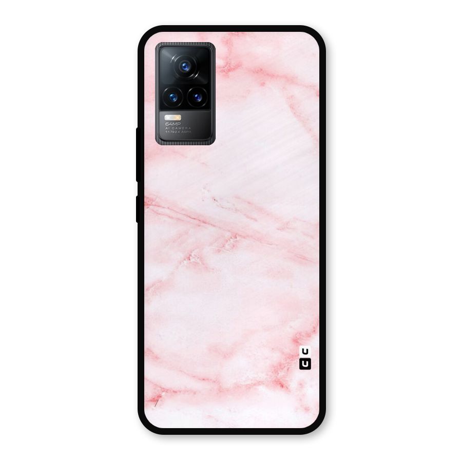 Pink Marble Print Metal Back Case for Vivo Y73