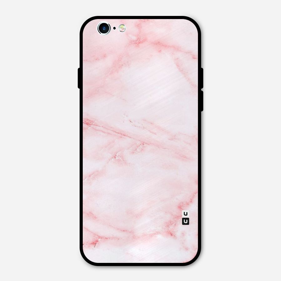 Pink Marble Print Metal Back Case for iPhone 6 6s