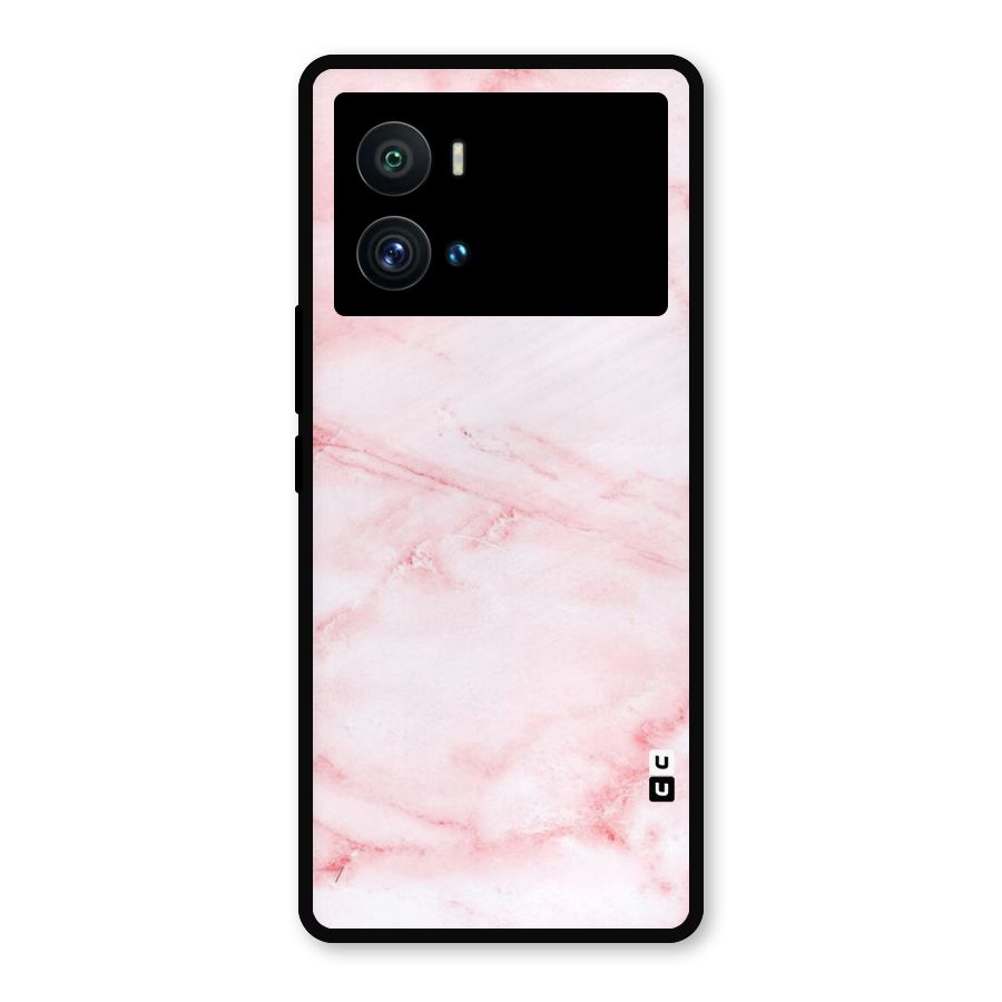 Pink Marble Print Metal Back Case for iQOO 9 Pro