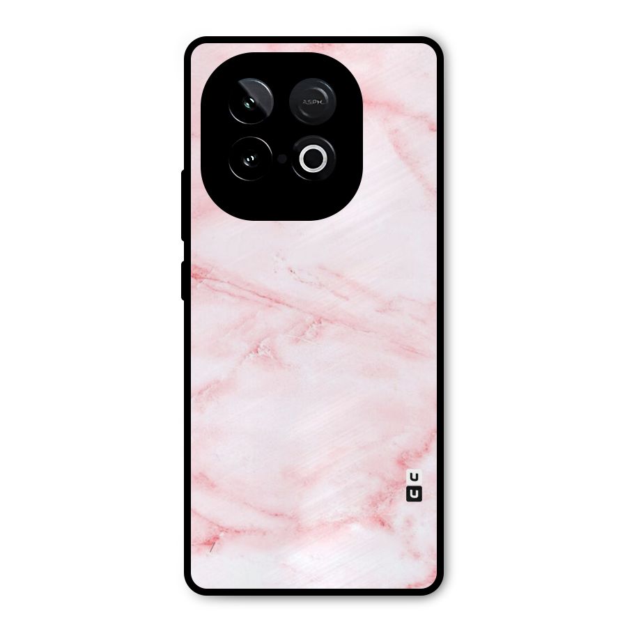 Pink Marble Print Metal Back Case for iQOO Neo 10