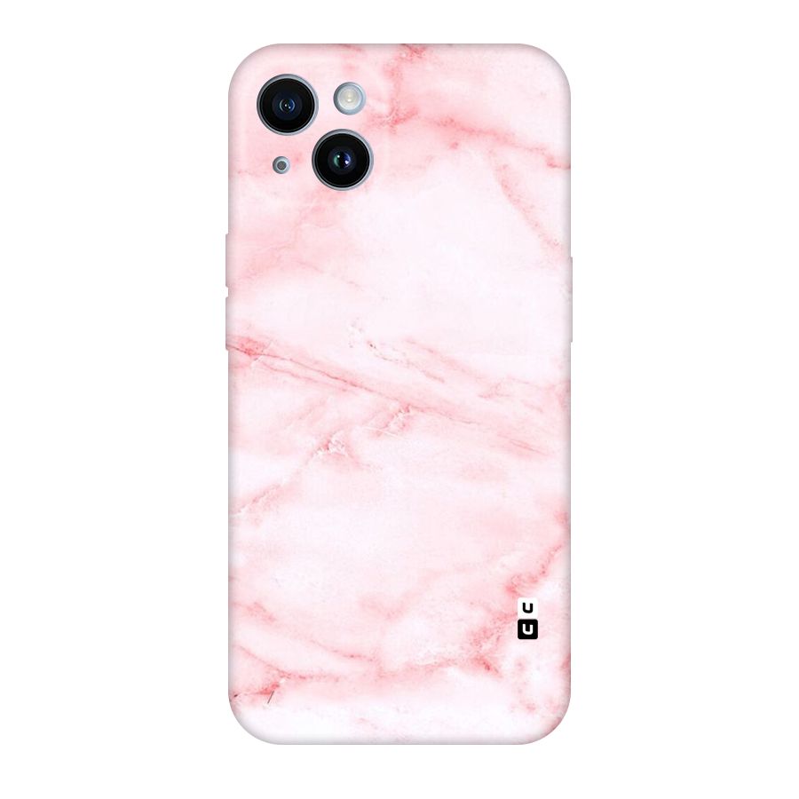 Pink Marble Print Original Polycarbonate Back Case for iPhone 14