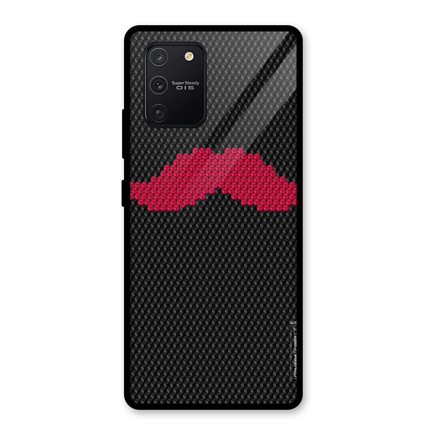 Pink Moustache Glass Back Case for Galaxy S10 Lite