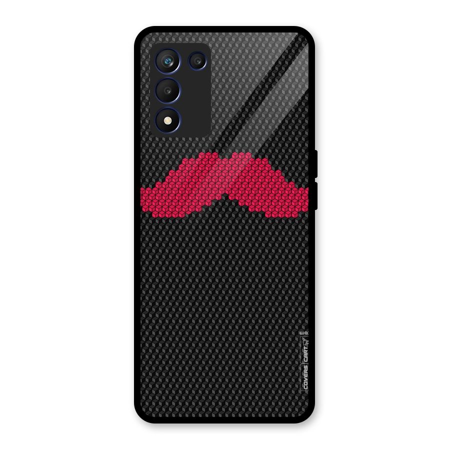 Pink Moustache Glass Back Case for Realme 9 5G Speed