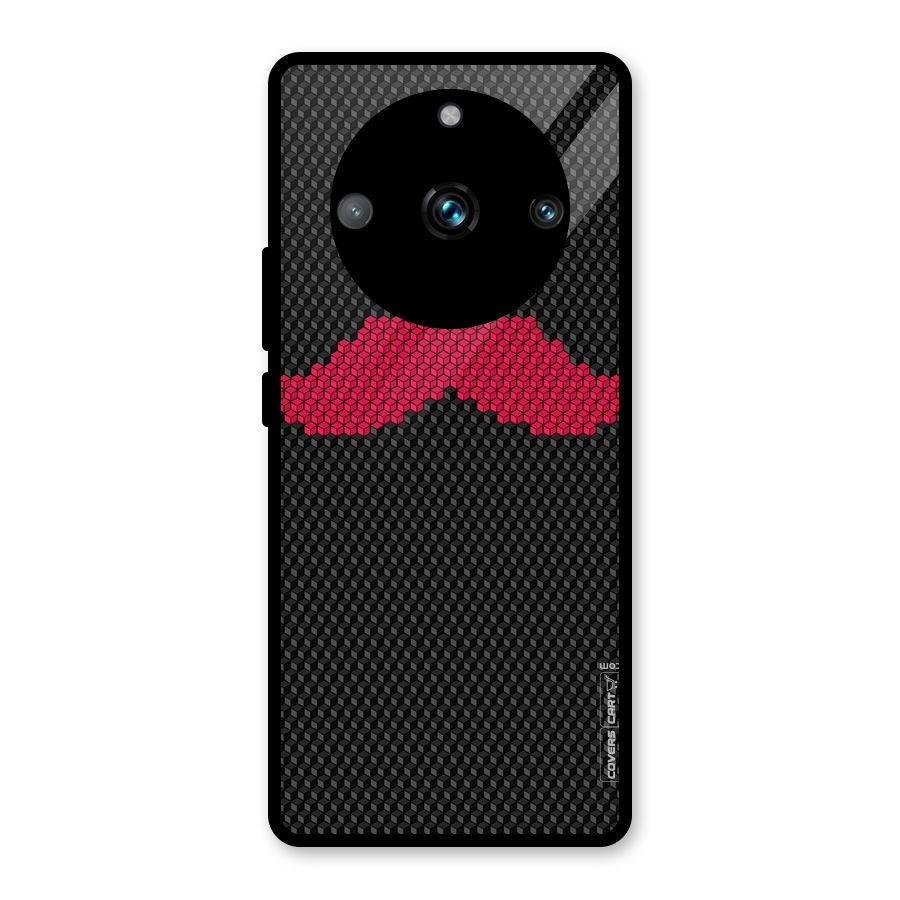 Pink Moustache Glass Back Case for Realme Narzo 60 Pro