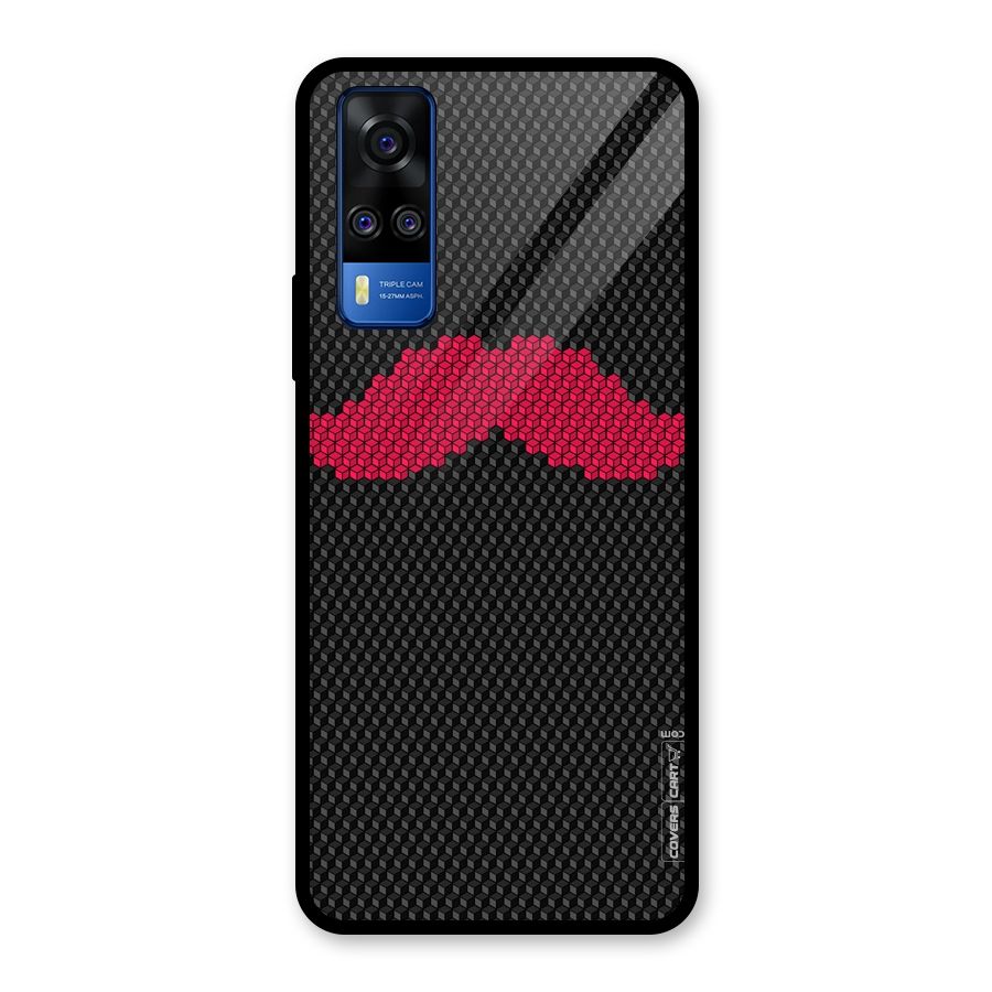 Pink Moustache Glass Back Case for Vivo Y31