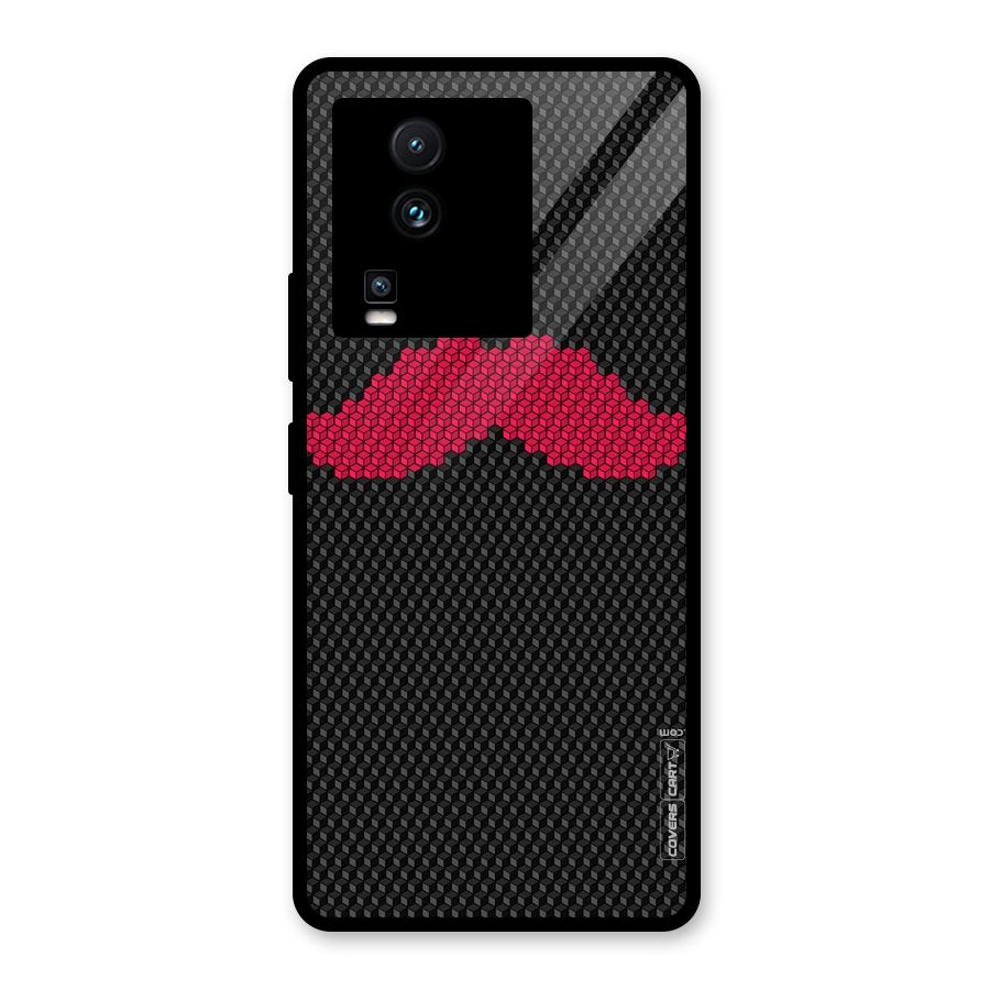 Pink Moustache Glass Back Case for Vivo iQOO Neo 7 Pro
