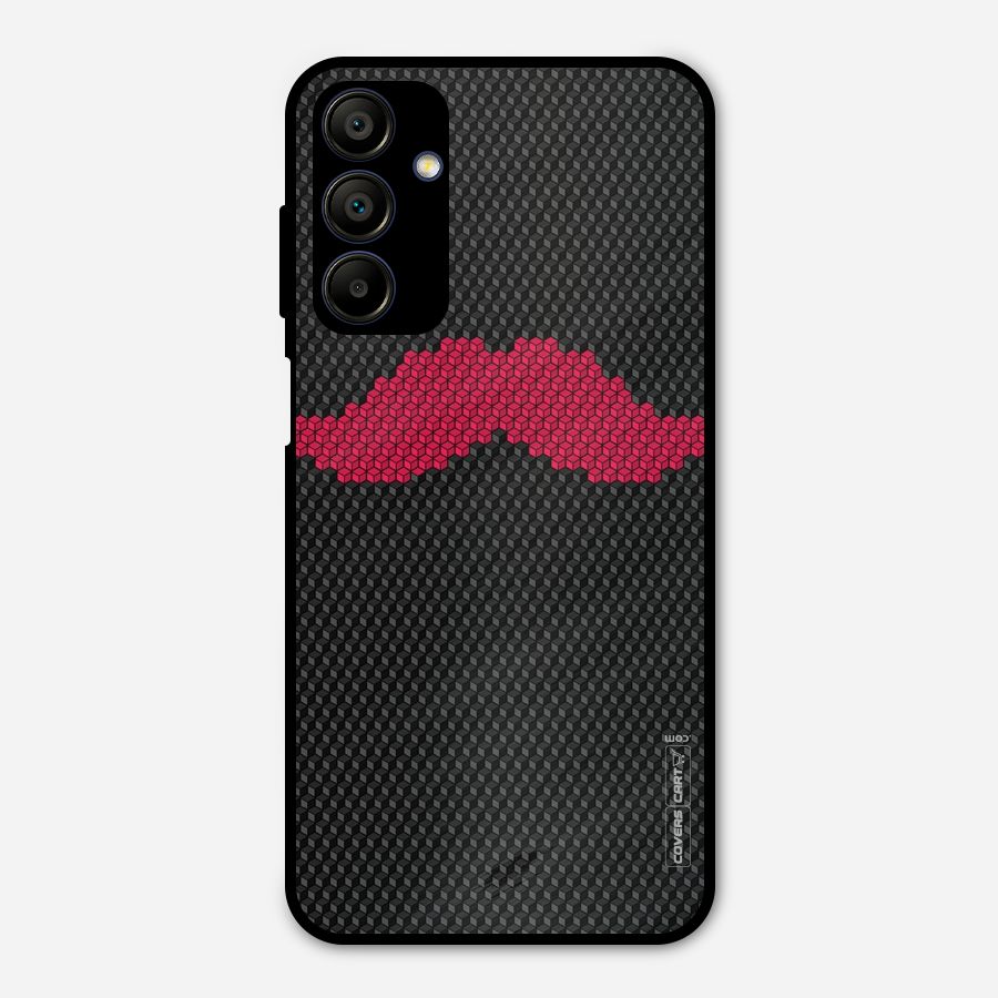 Pink Moustache Metal Back Case for Galaxy A15 5G