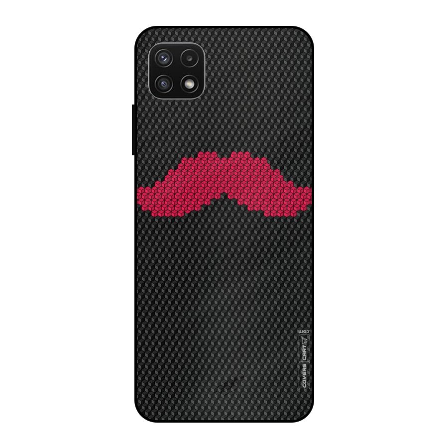 Pink Moustache Metal Back Case for Galaxy A22 5G