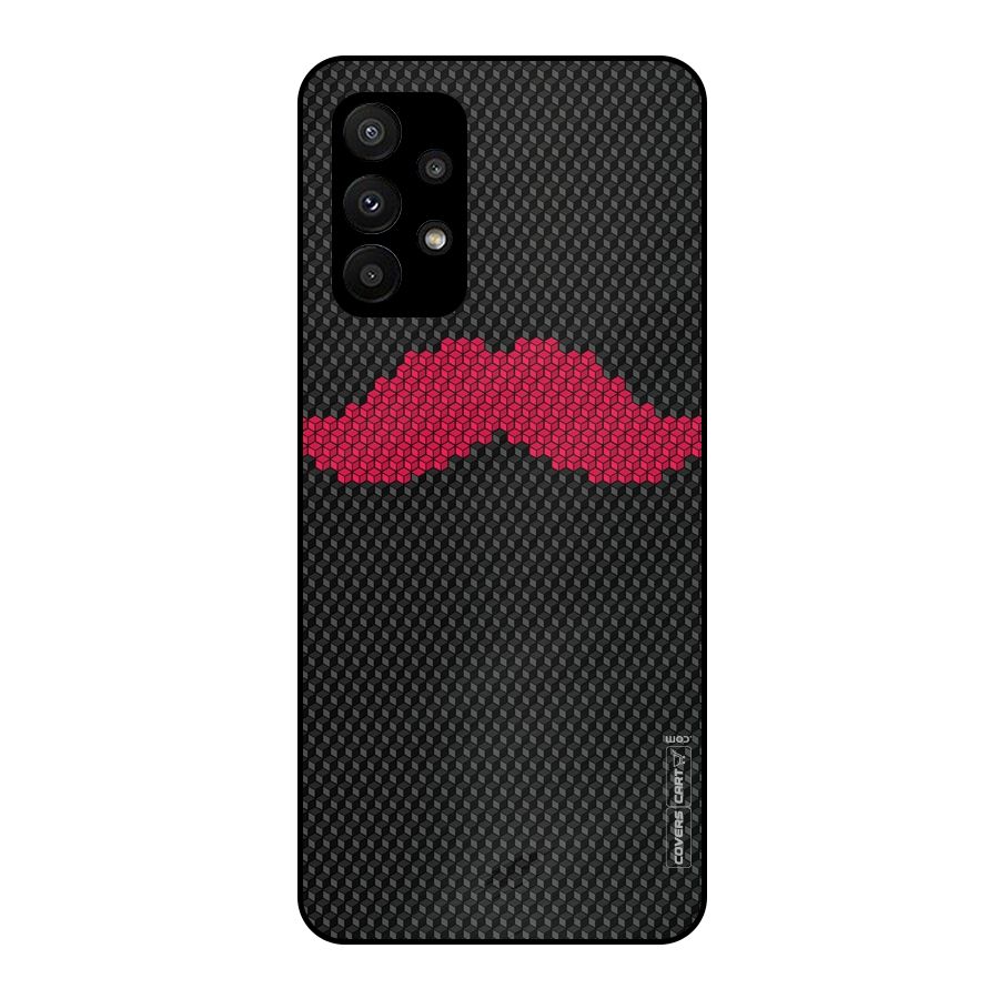 Pink Moustache Metal Back Case for Galaxy A23