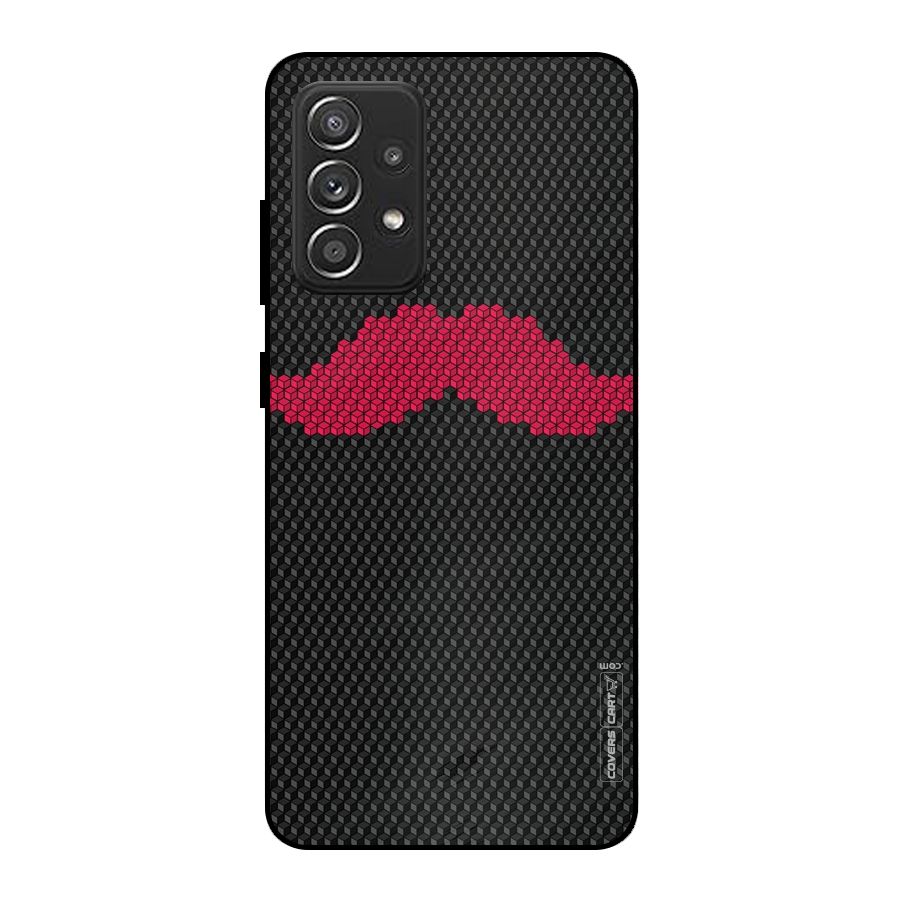 Pink Moustache Metal Back Case for Galaxy A52s 5G