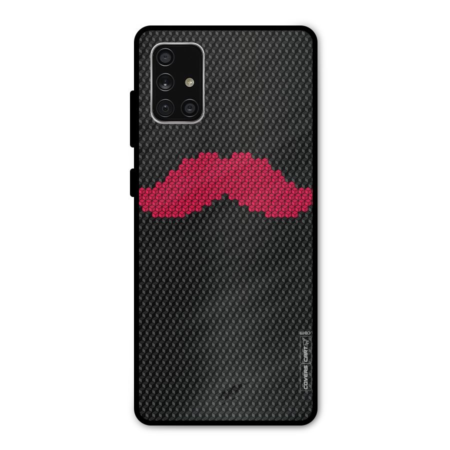 Pink Moustache Metal Back Case for Galaxy A71