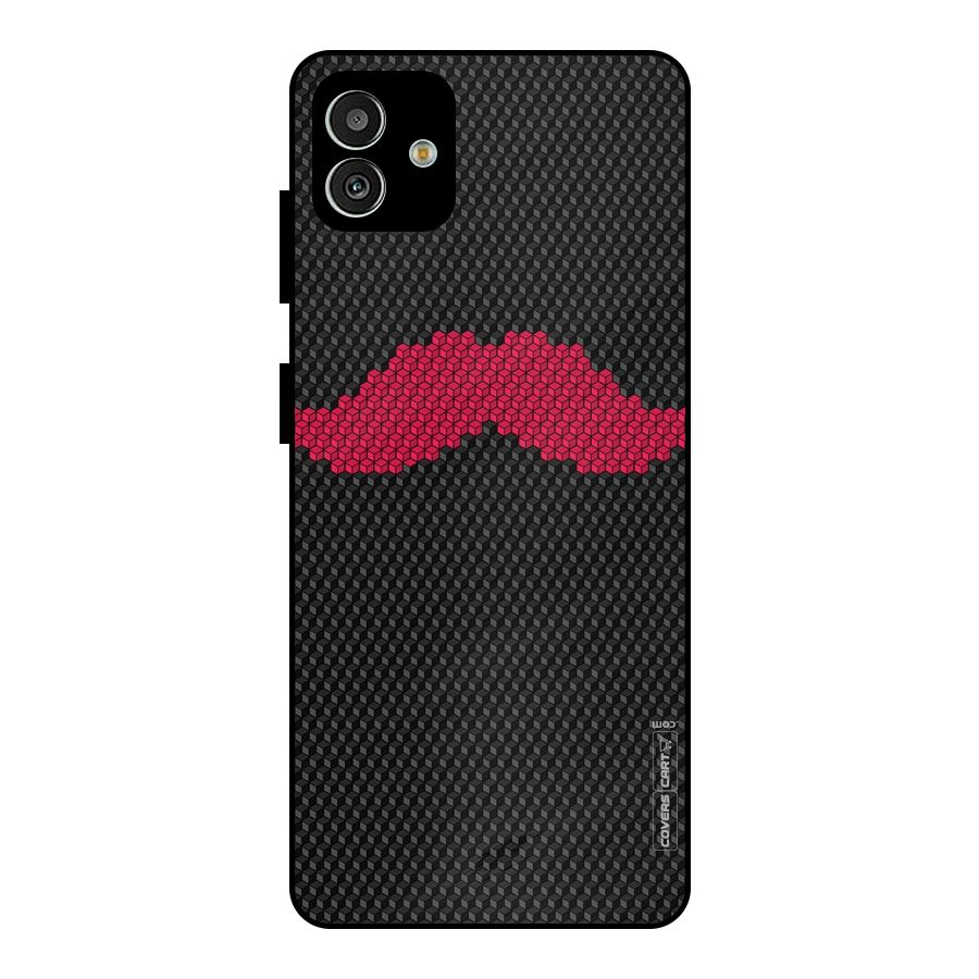 Pink Moustache Metal Back Case for Galaxy M13 5G