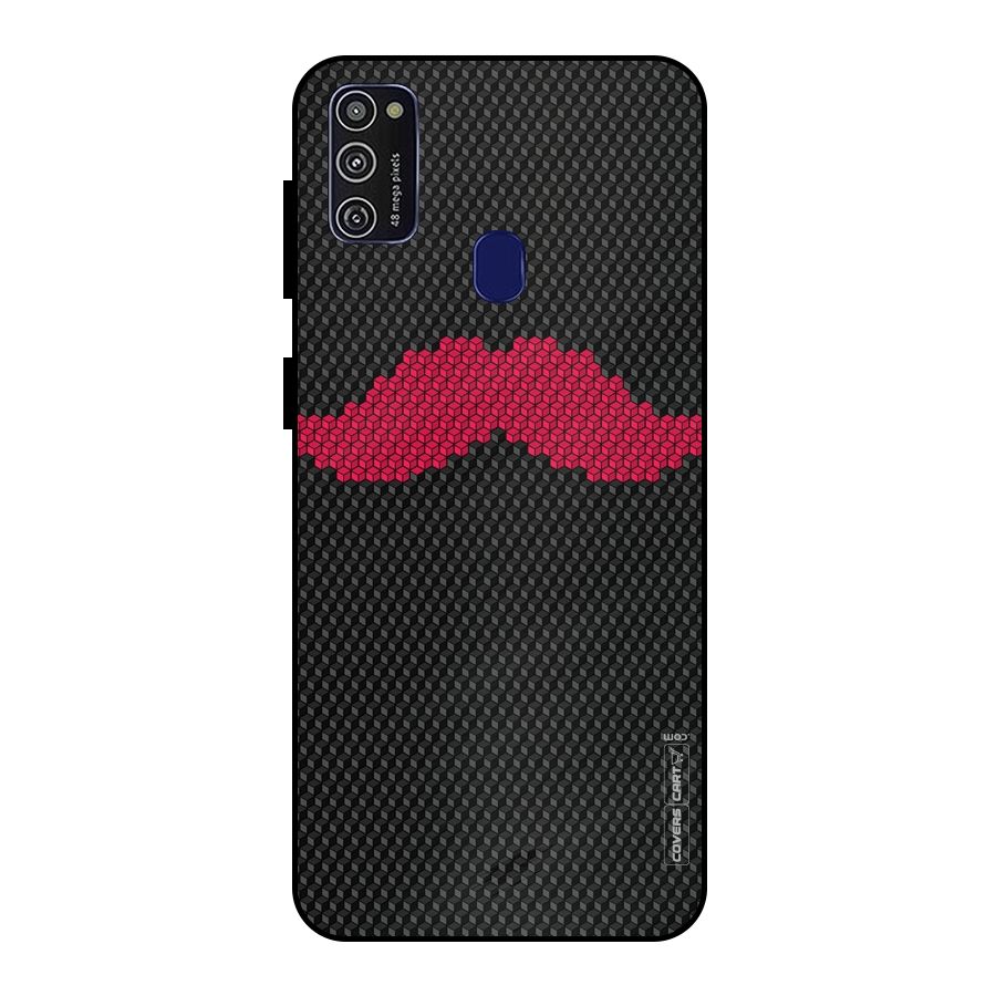 Pink Moustache Metal Back Case for Galaxy M30s