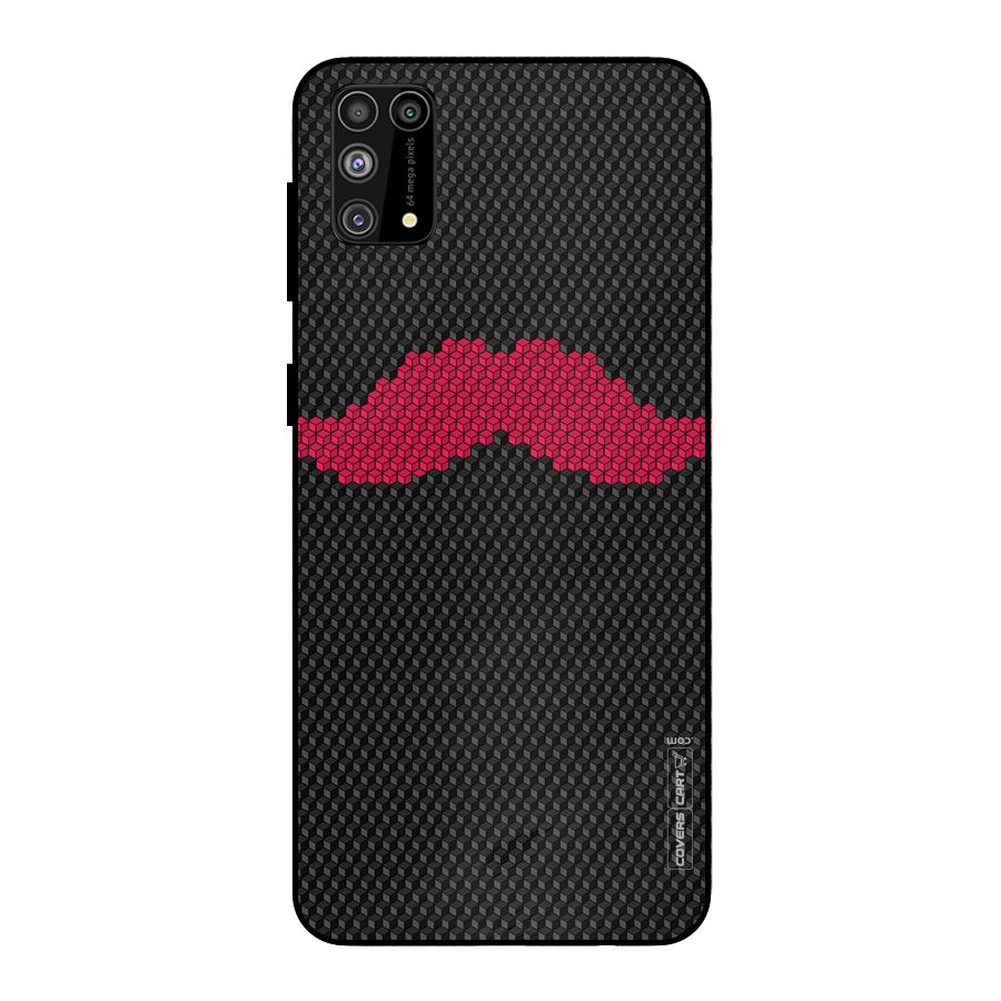 Pink Moustache Metal Back Case for Galaxy M31