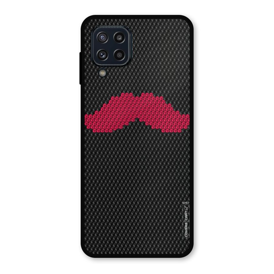 Pink Moustache Metal Back Case for Galaxy M32