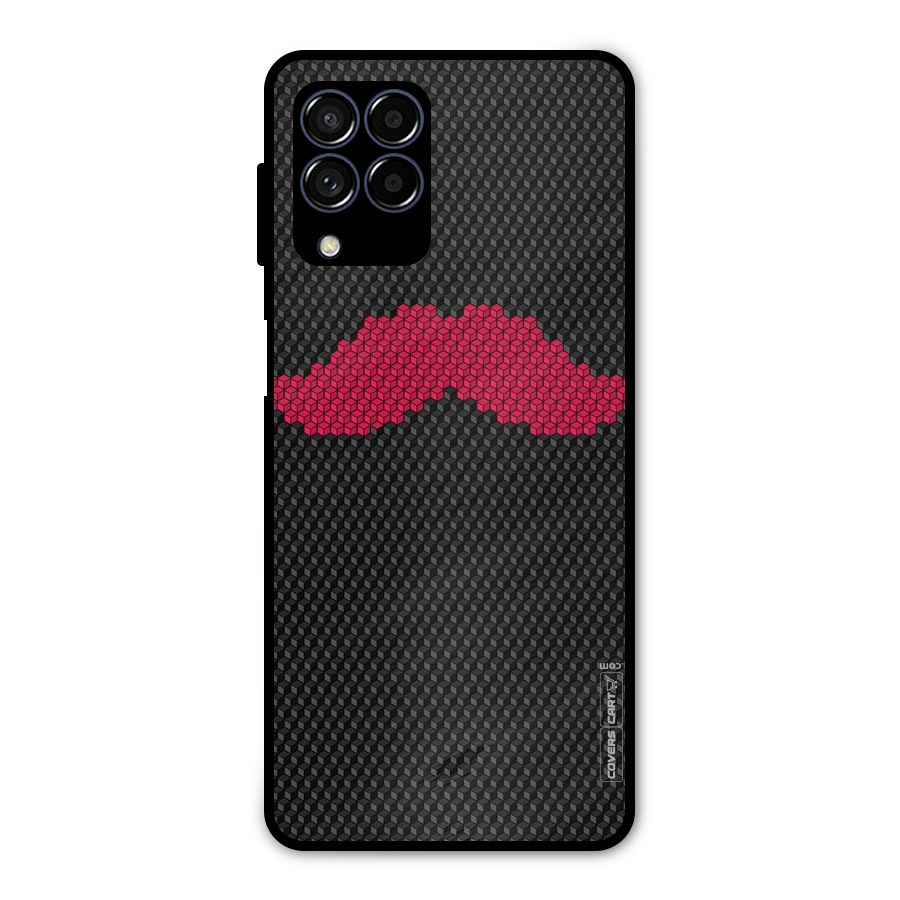 Pink Moustache Metal Back Case for Galaxy M53 5G