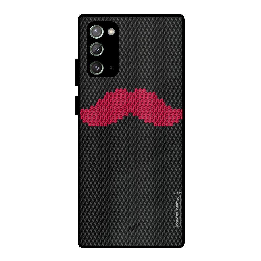 Pink Moustache Metal Back Case for Galaxy Note 20