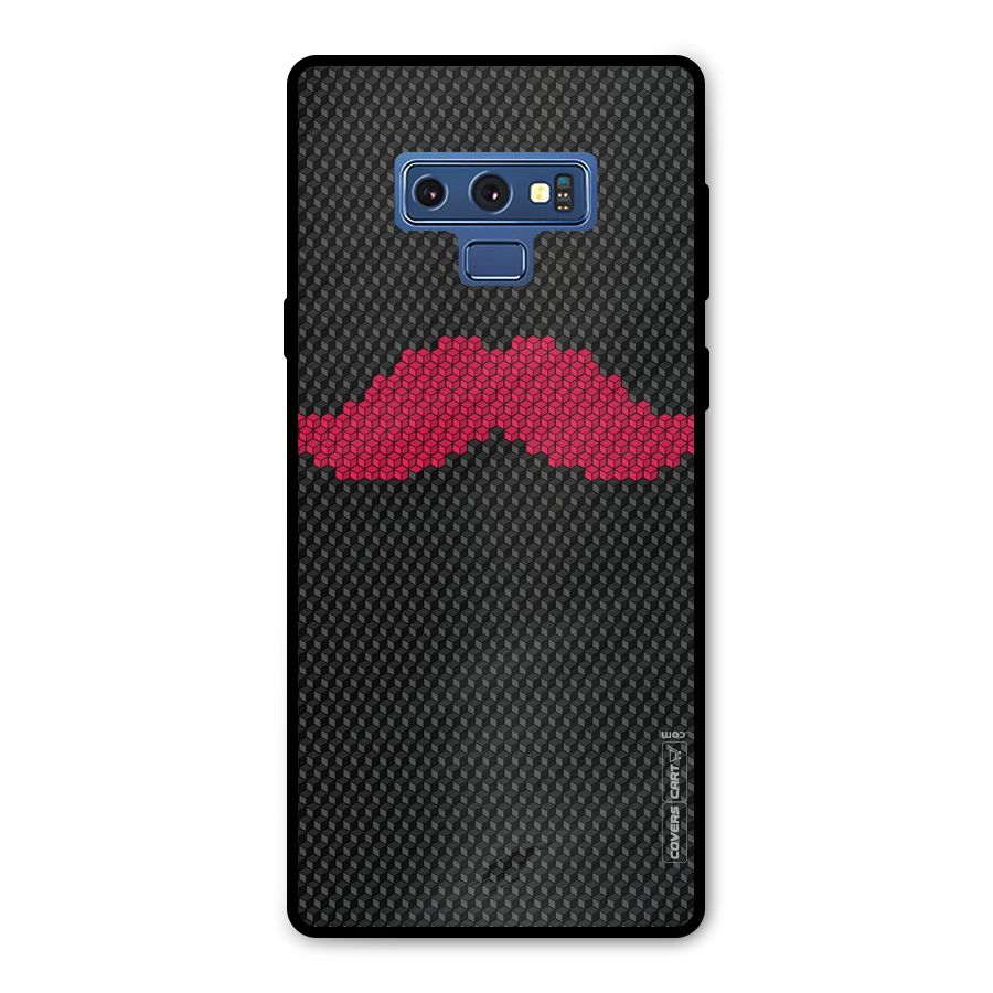 Pink Moustache Metal Back Case for Galaxy Note 9