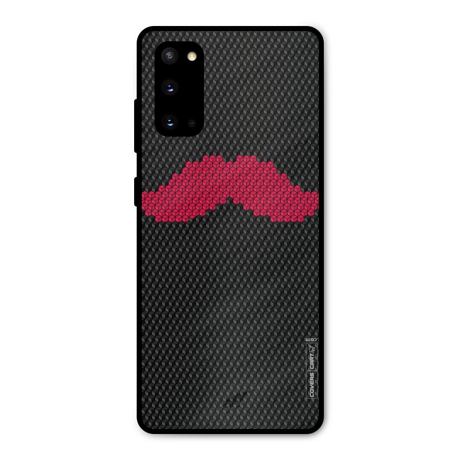 Pink Moustache Metal Back Case for Galaxy S20
