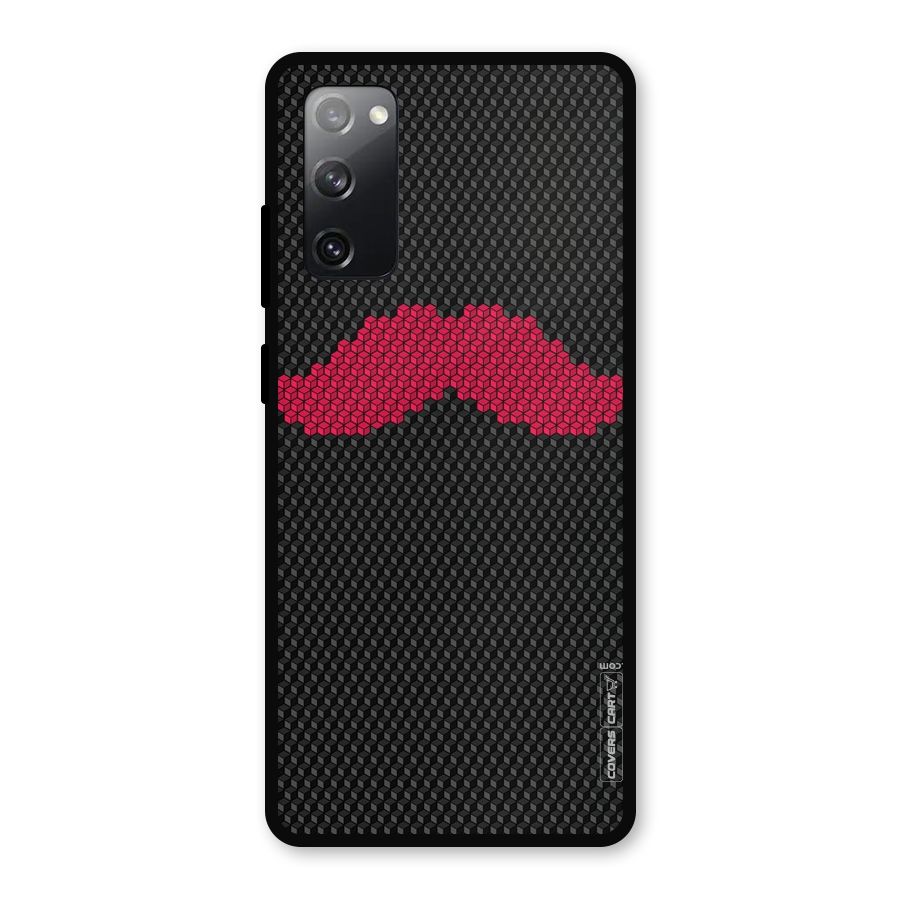 Pink Moustache Metal Back Case for Galaxy S20 FE 5G