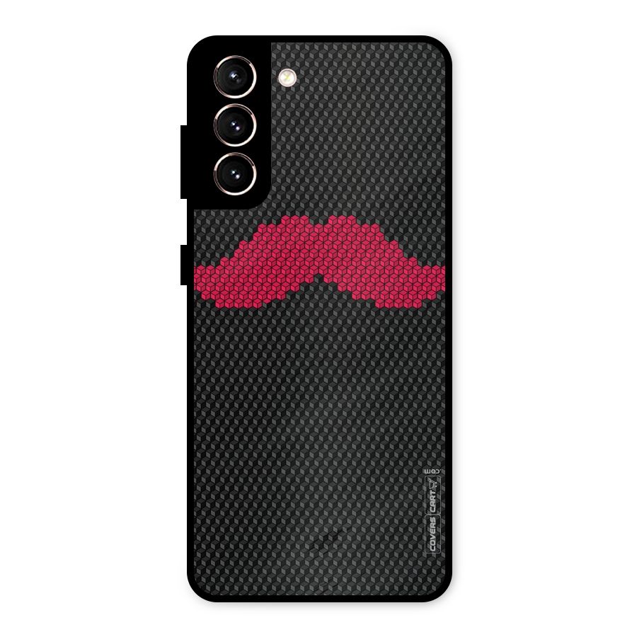 Pink Moustache Metal Back Case for Galaxy S21 5G