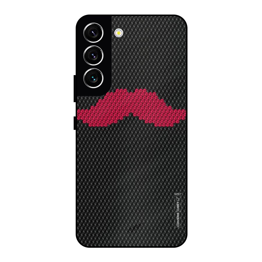 Pink Moustache Metal Back Case for Galaxy S22 5G