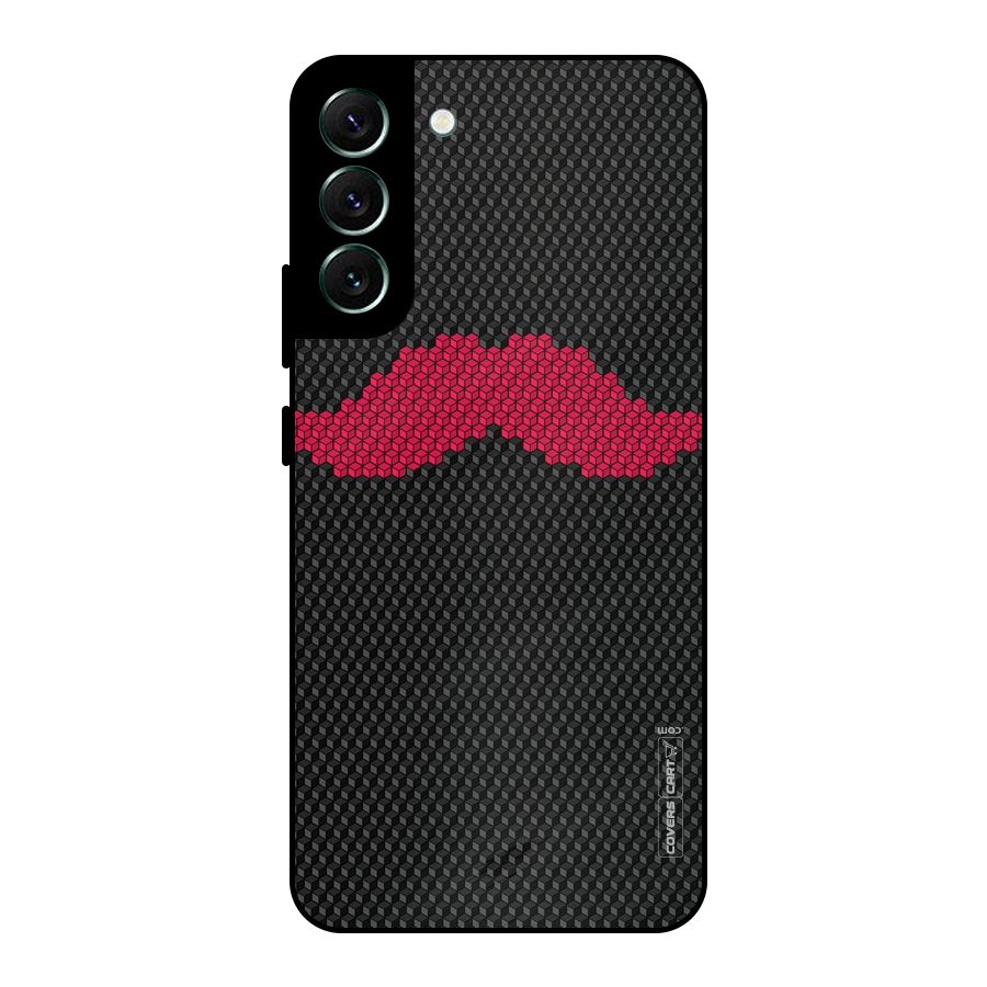 Pink Moustache Metal Back Case for Galaxy S22 Plus 5G