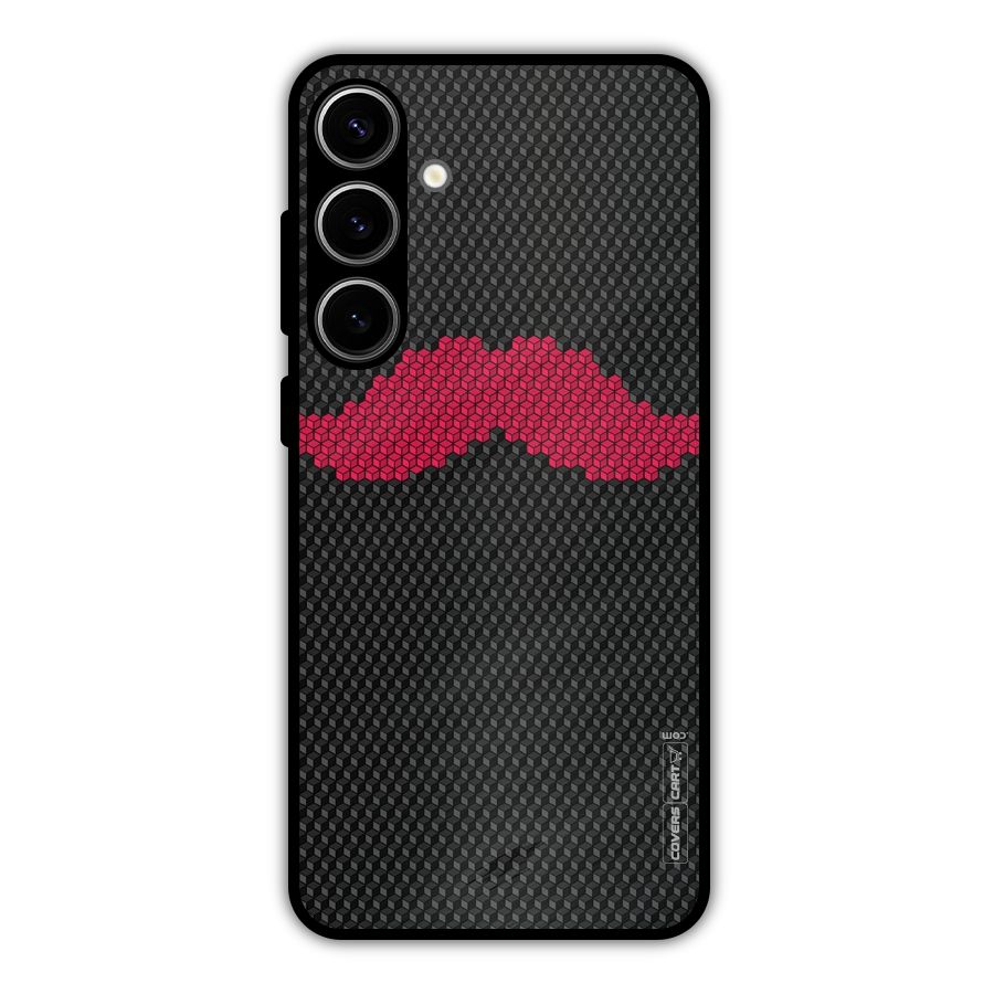 Pink Moustache Metal Back Case for Galaxy S24 Plus