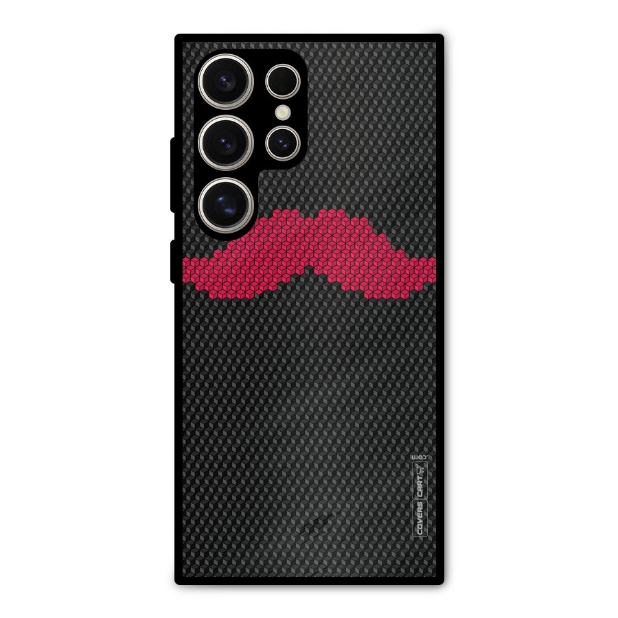 Pink Moustache Metal Back Case for Galaxy S24 Ultra