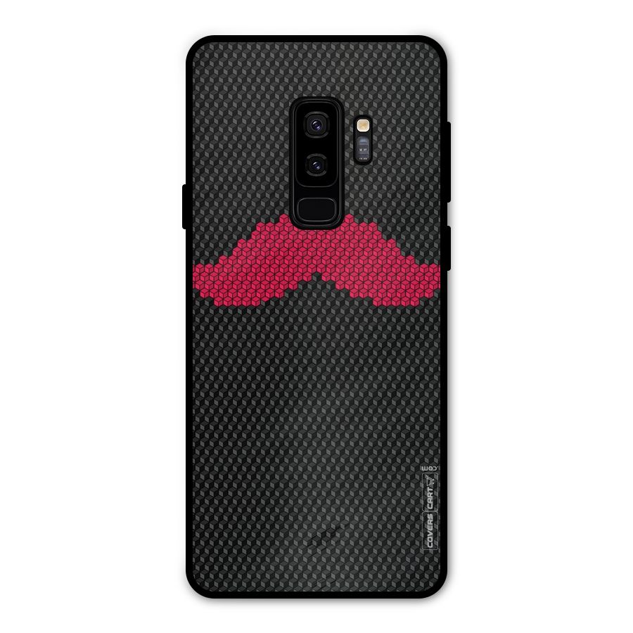 Pink Moustache Metal Back Case for Galaxy S9 Plus