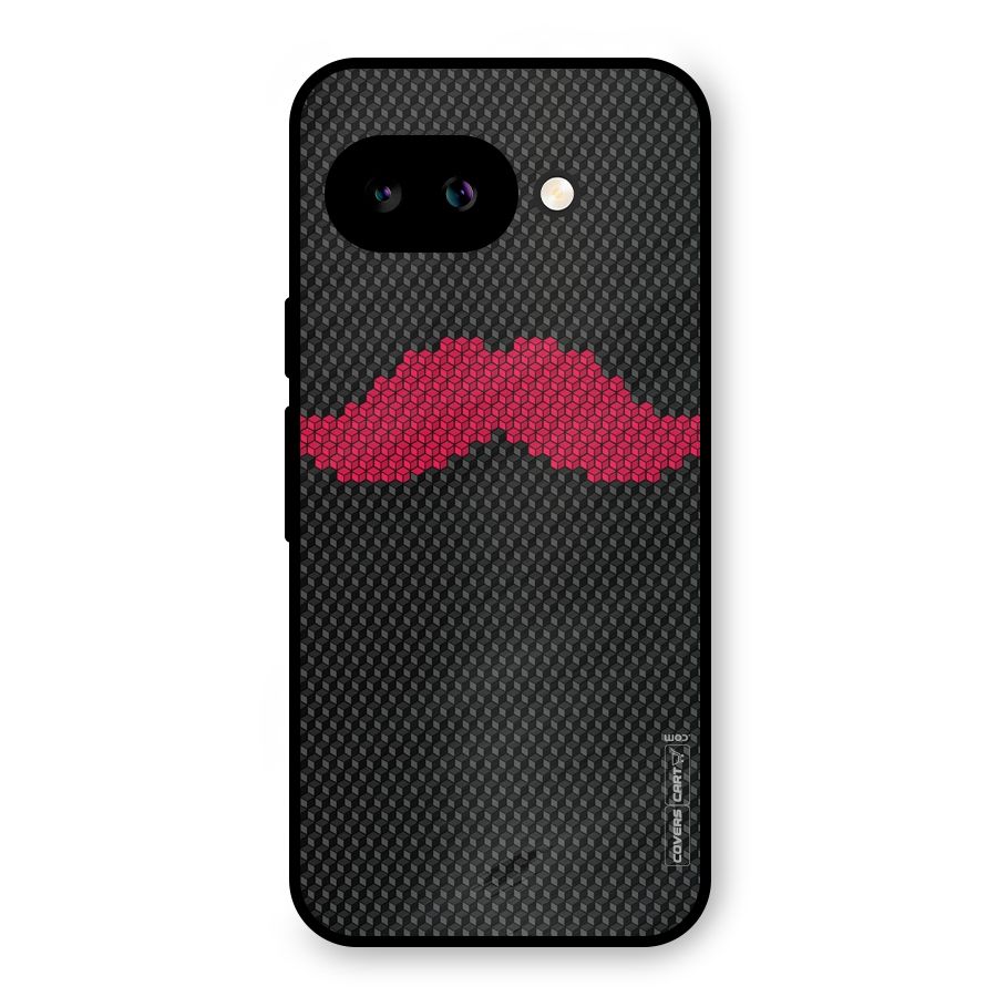 Pink Moustache Metal Back Case for Google Pixel 9a