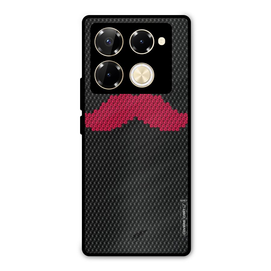 Pink Moustache Metal Back Case for Infinix Note 40 Pro Plus